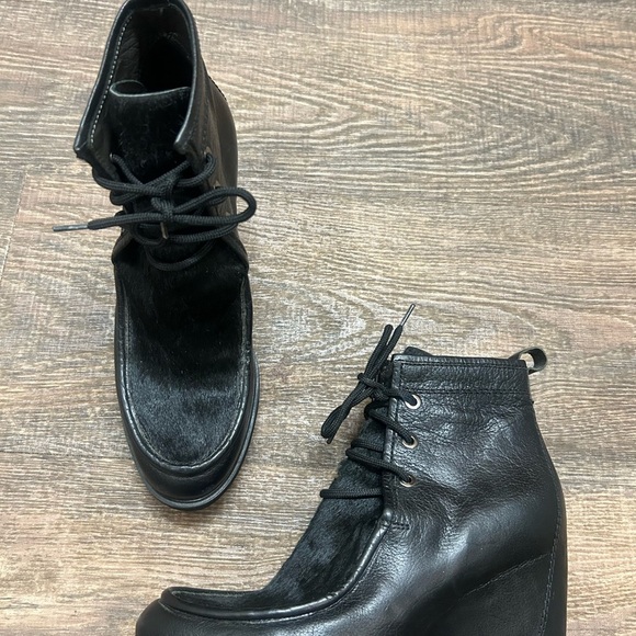 Napoleoni size 7 cowhide/leather platform boots in excellent near new condition - Picture 4 of 11